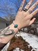 Kingman Turquoise Starburst Cuff- Mike Smith