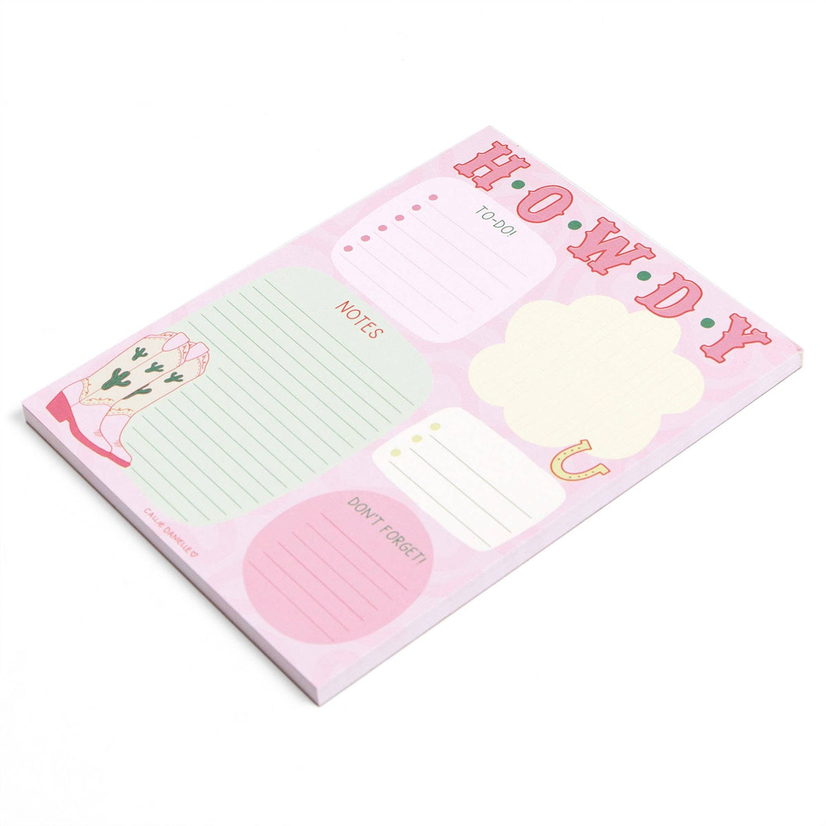 Howdy Note Bad Howdy Cowgirl Boots Western Daily Notepad – Y'allternative Edge