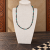 18" Red Skin Turquoise Necklace w/ 4-6mm Sterling Pearls