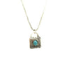 Western Turquoise Lock Necklace