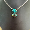 ♠️ Kingman Turquoise & Black Onyx Spade Sterling Silver Necklaces ♠️