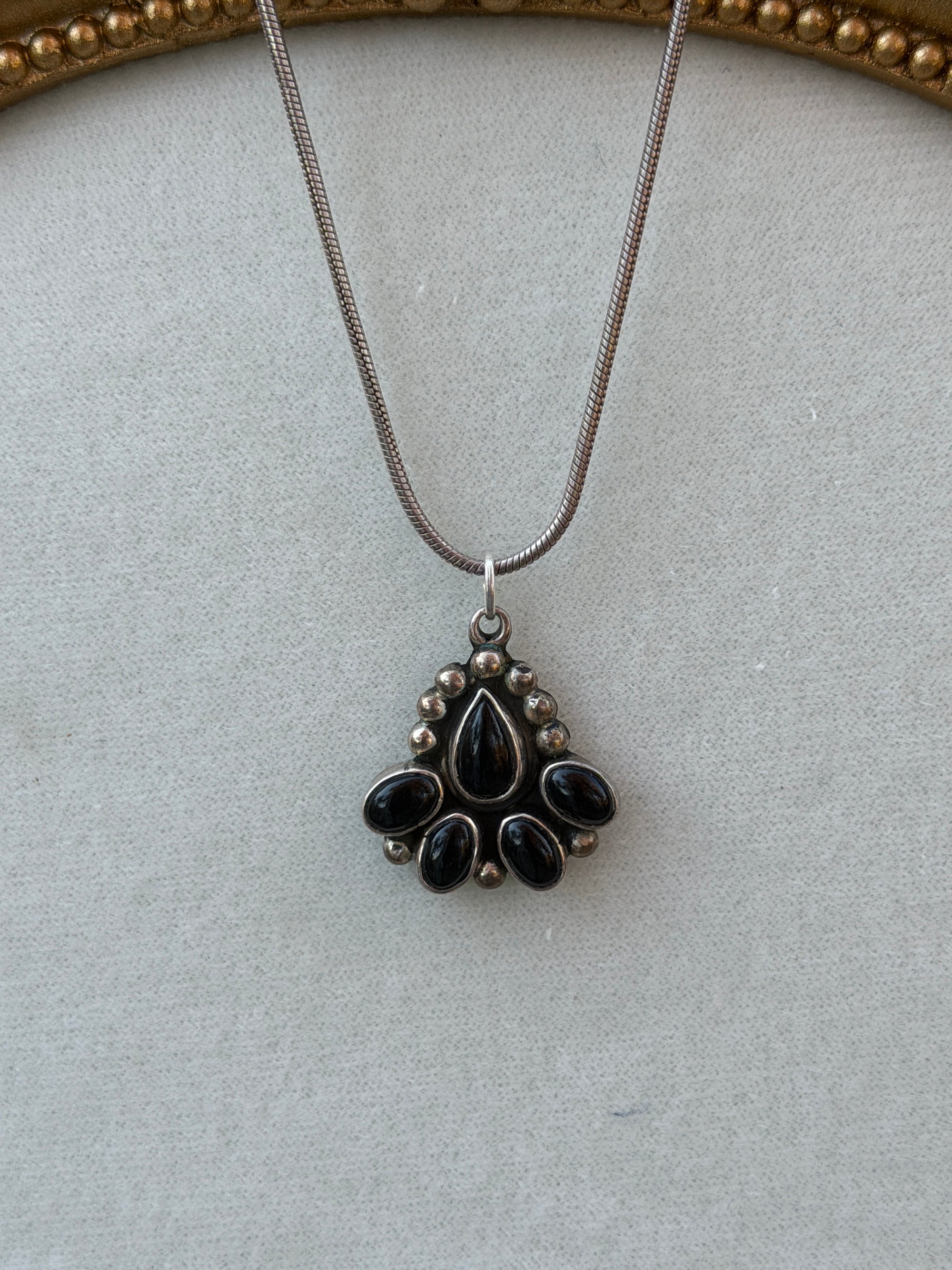 Black Onyx Pendant Necklace