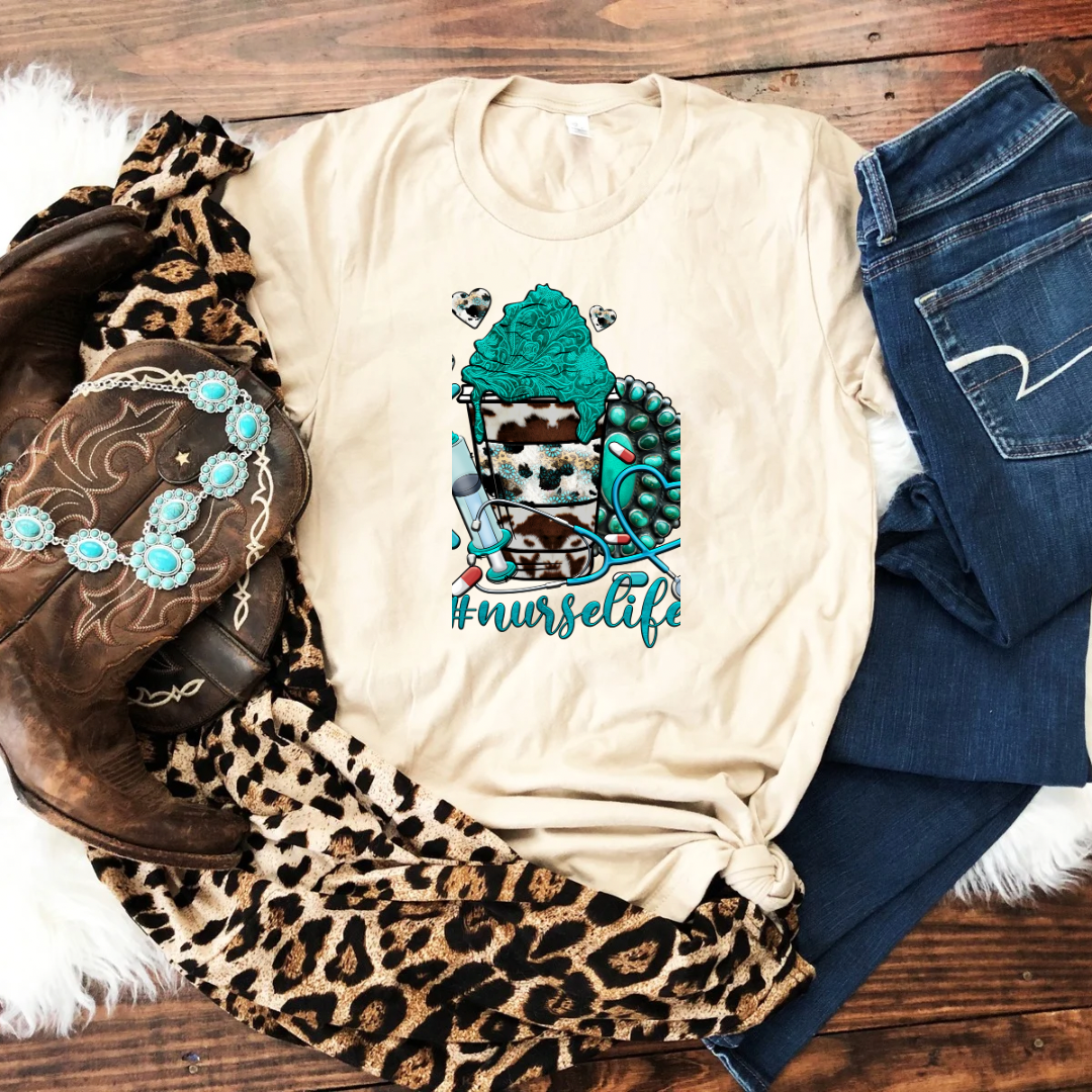 Mending Turquoise Tee