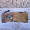 Check-it BowTooled & Cowhide Coin Pouch