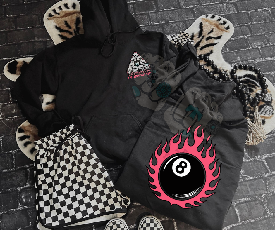 Flaming 8's- Hoodie or Crewneck