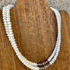 Mother of Pearl & Navajo Finished Pearl Layering Choker-16.5