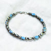 Golden Texture Sterling Clasp Bracelet- 7.5”