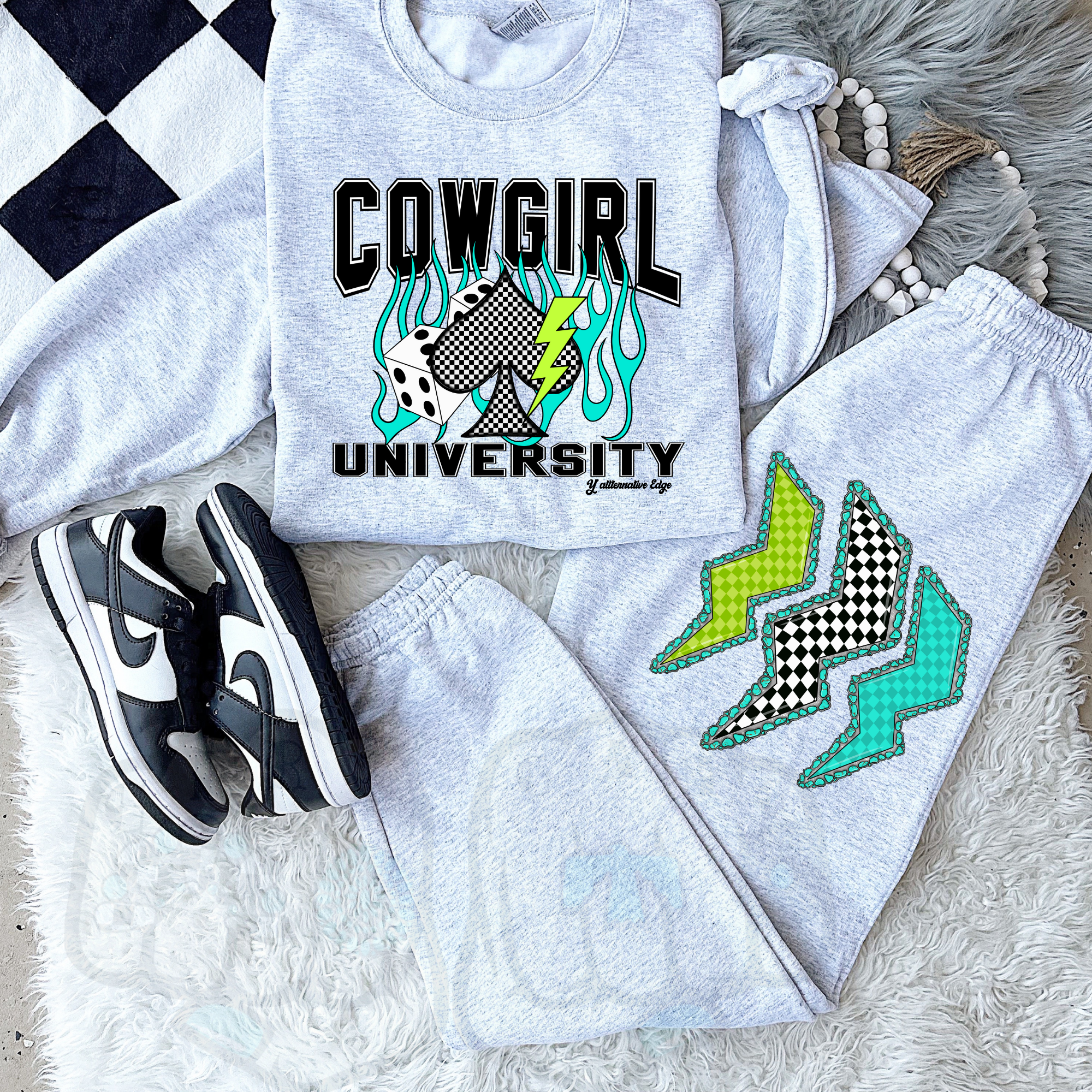 Punchy University Lounge Set- Crewneck or Hoodie