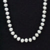 Sterling Silver Handmade Navajo Pearl Necklace- 14" 6mm Round Pearls by Bryannen Halwood