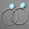 Sleeping Beauty XL Hoop Earrings by Running Bear (Navajo)