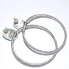 Sleeping Beauty XL Hoop Earrings by Running Bear (Navajo)