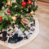 Brown Cowhide Christmas Tree Skirt- Full Size