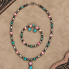 16" Mine 8 & Pink Conch Necklace w/ 5mm Pearls & 4x12mm Torpedo Pearls