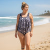 Black Aztec Plus Size Tankini