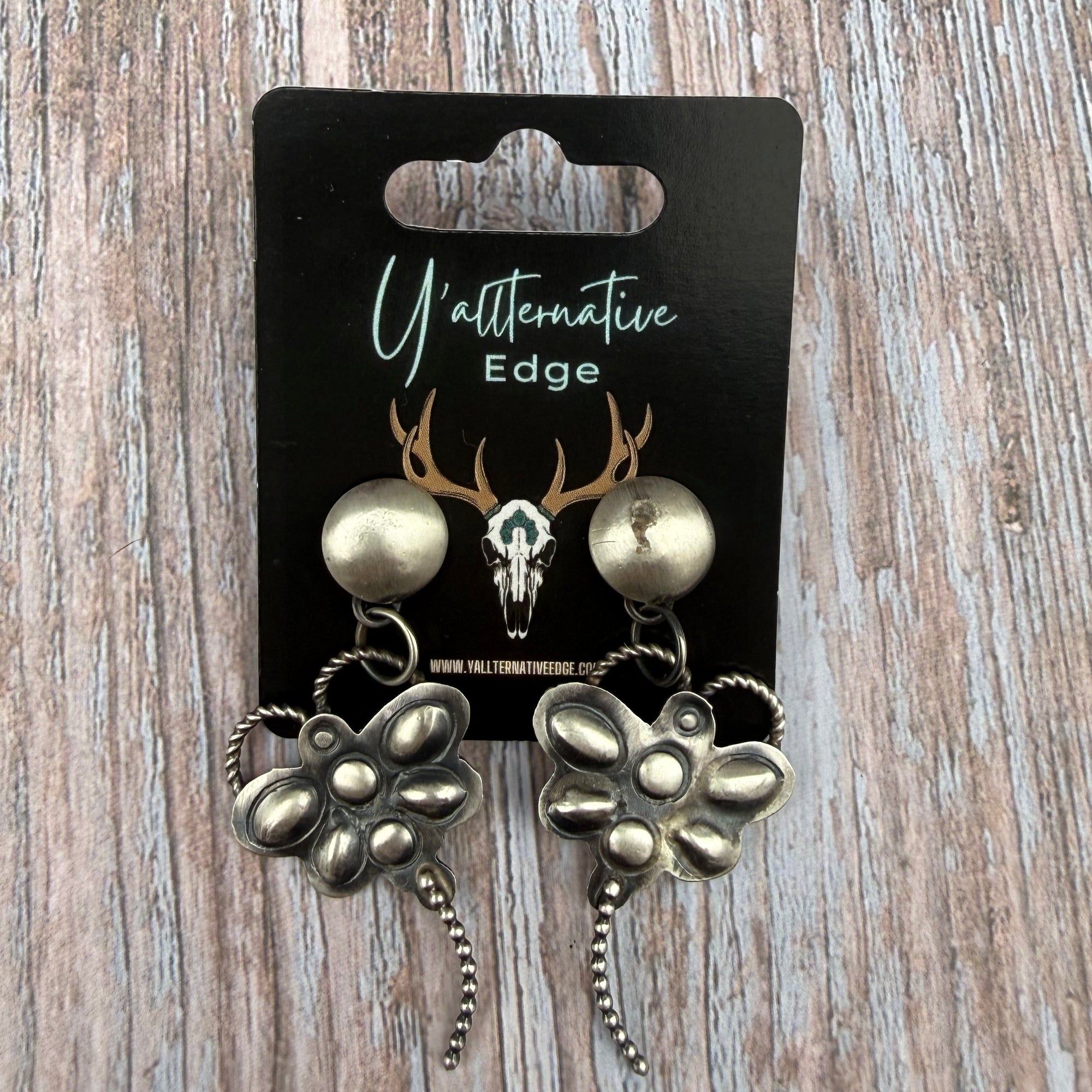 Stamped Butterfly Earrings- Native Made