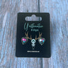 Cotton Candy Heart Studs