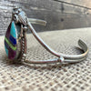 Sterling Silver A. Martinez Multicolor Inlay Bracelet- Vintage Native