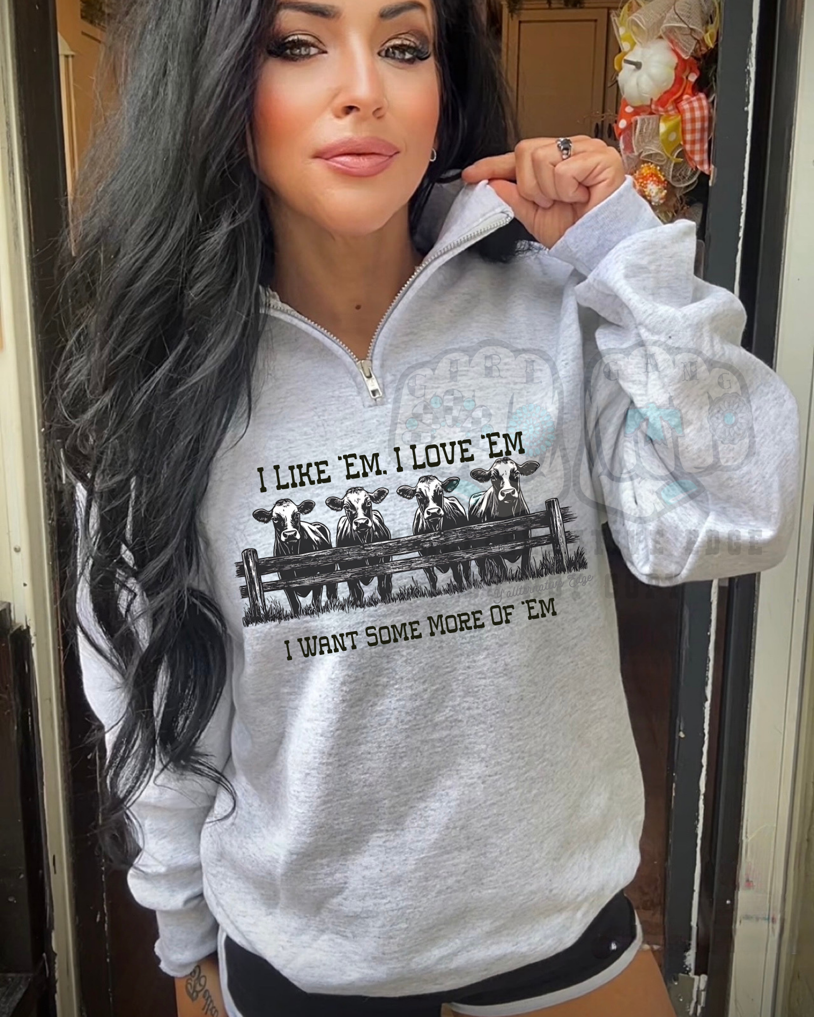 I Like 'Em, Can't Get Enough of Em-Crewneck, Quarter Zip, or Hoodie