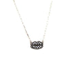 “Kiss My Grits” Western Checkered Lip Necklace – 18” + 3” Ext