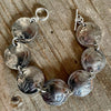 Sterling & Domed Indian Heads & Tails Nickel Bracelet