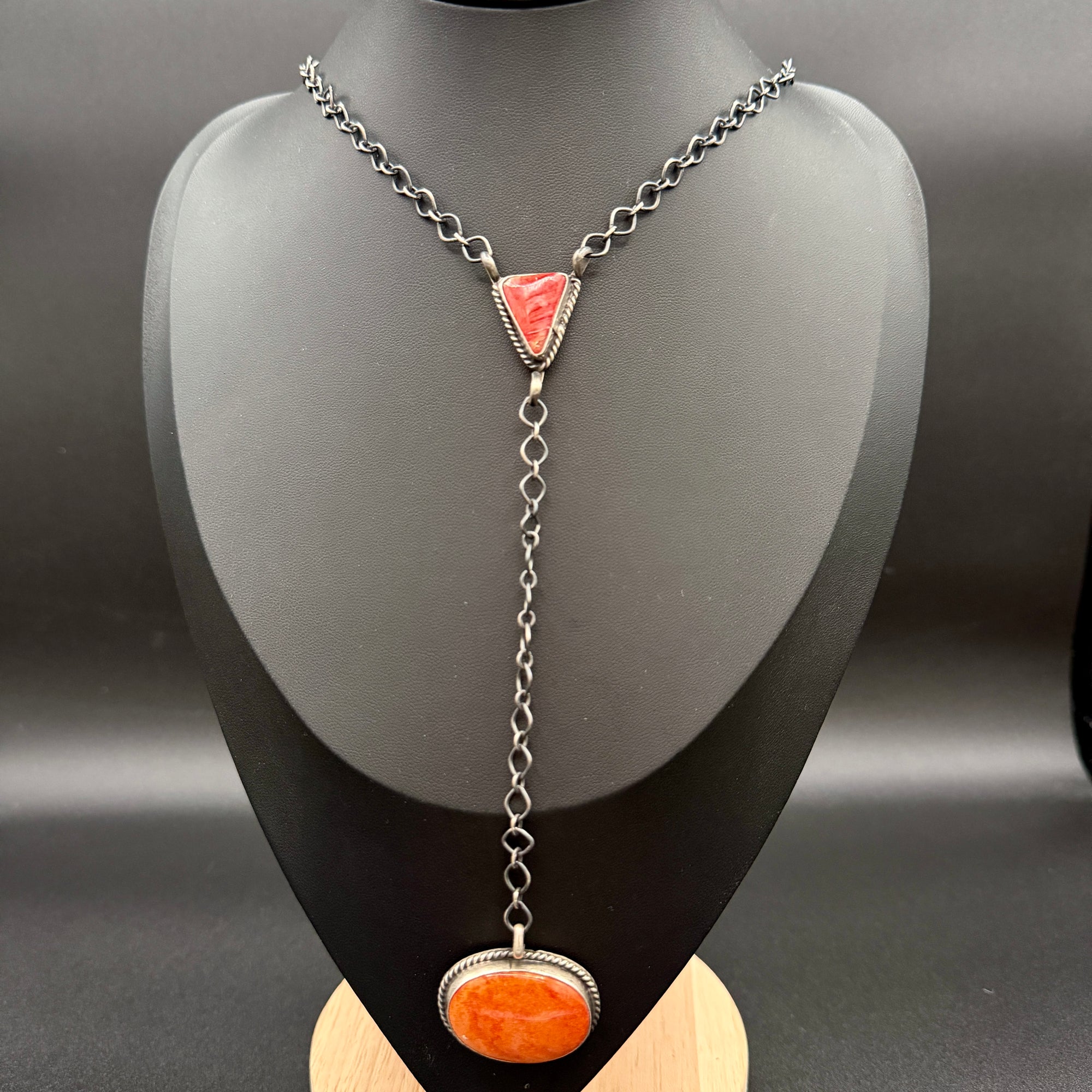 XL Red & Orange Spiny Lariat Necklace

Handmade by Sheila Bencini
Sterling Silver