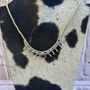 Mini Navajo Sleeping Beauty Turquoise Squash Blossom Necklace
by Navajo artist Larry Curley