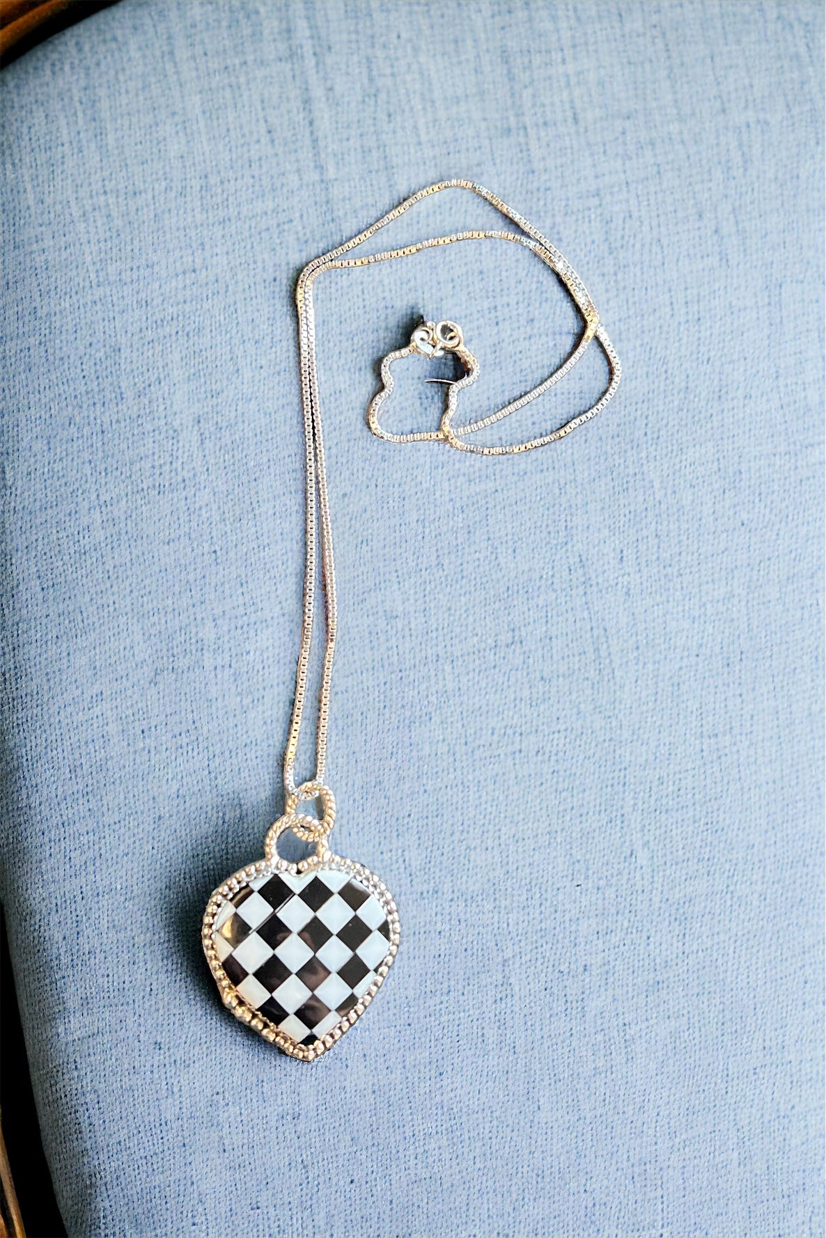Race Day Sterling Heart Necklace
