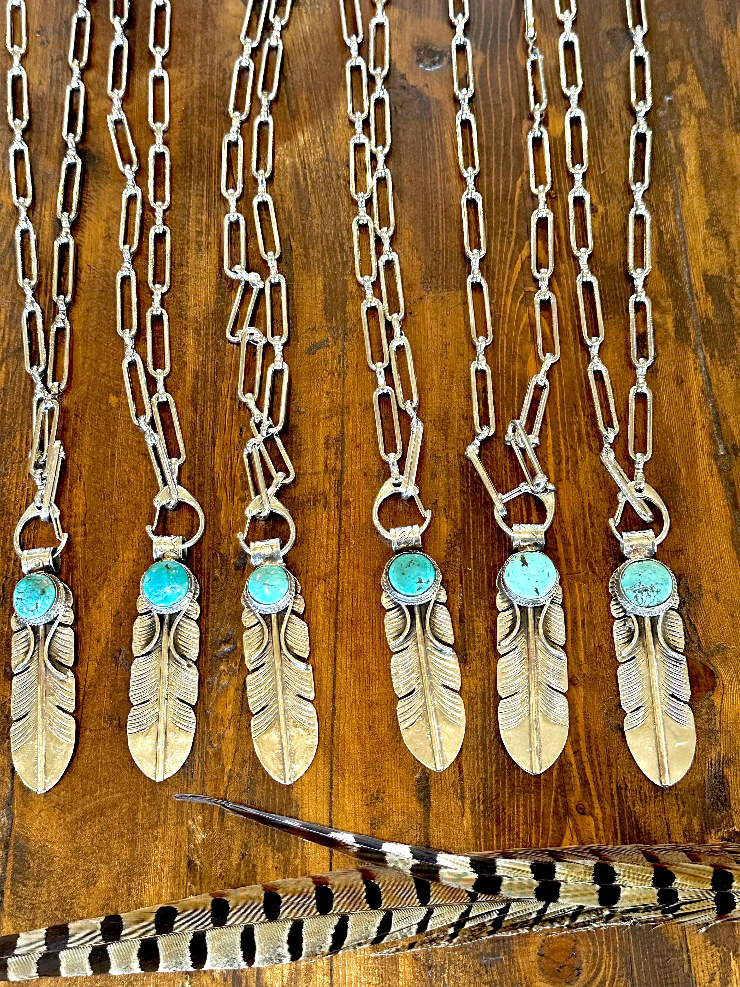 Feather Deluxe Paperclip Chain Necklace