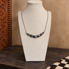 18" XL Purple Dahlia Statement Pearl Bar Necklace