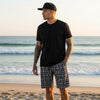 Black Aztec Swim Trunks