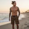 Brown Boots Swim Trunks