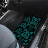 Turquoise Boot Stitch Floor Mats