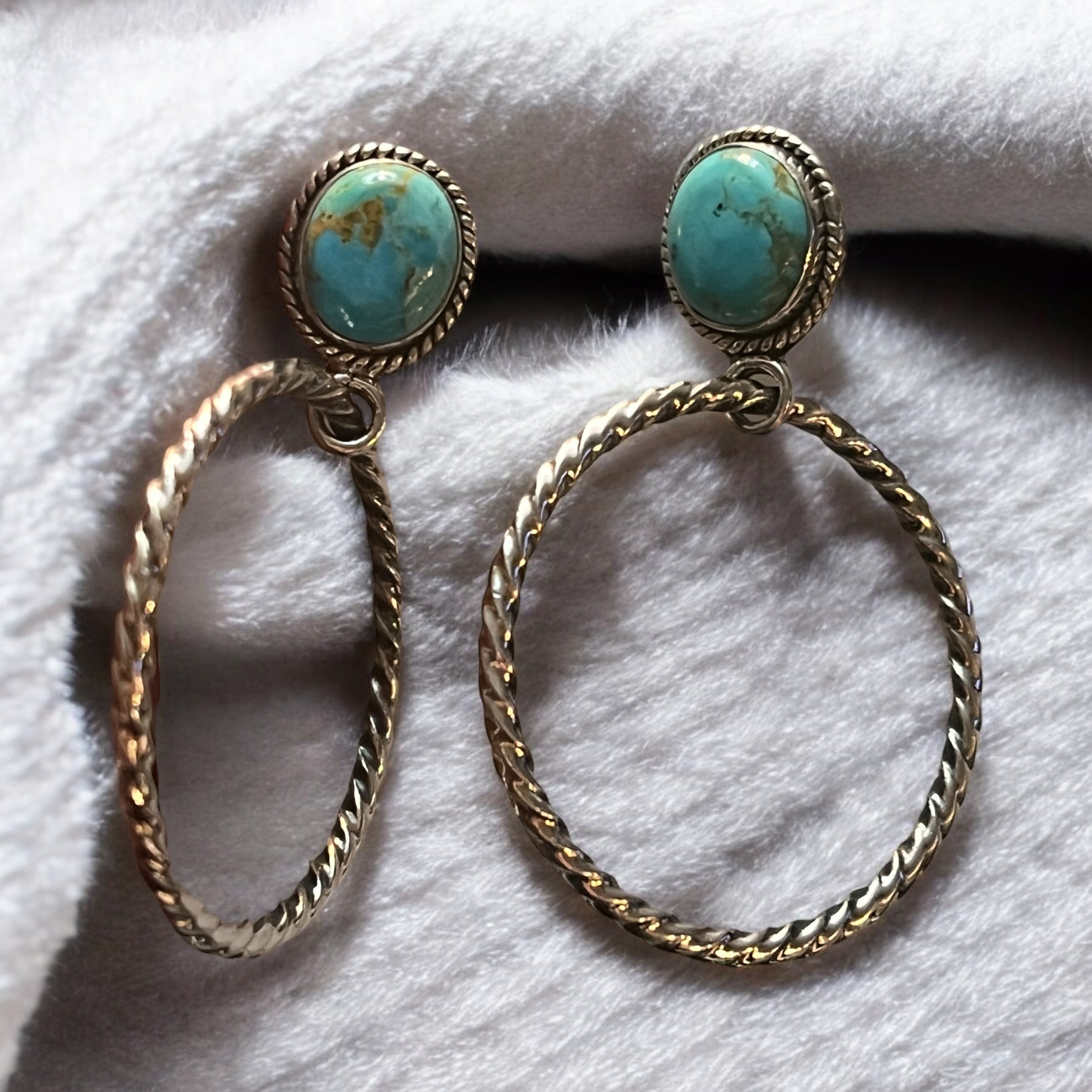 Hada Collection Kingman Turquoise Earrings