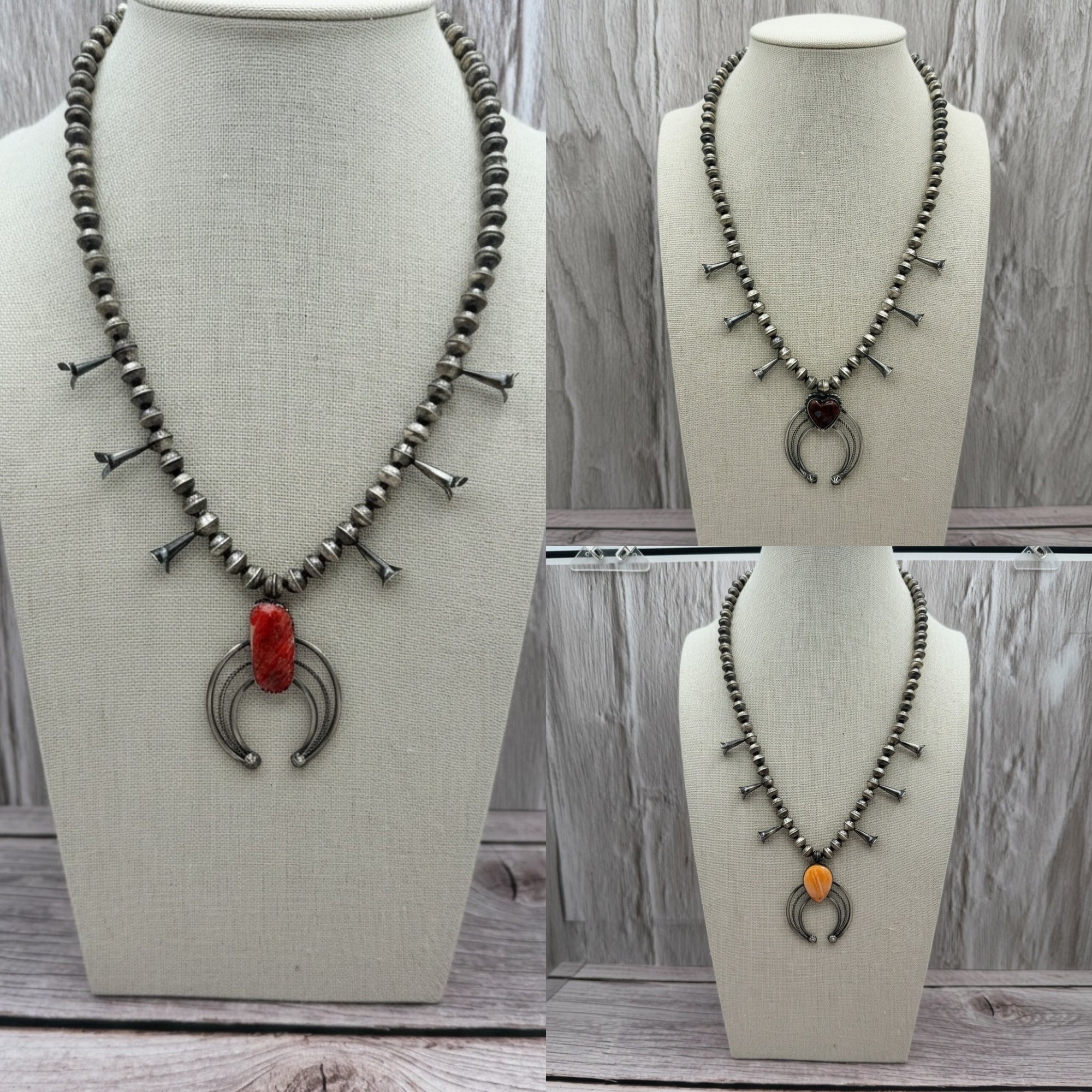 Lenora Garcia for Y’allternative Edge-Sterling Silver Petite Squash Blossoms - 18"