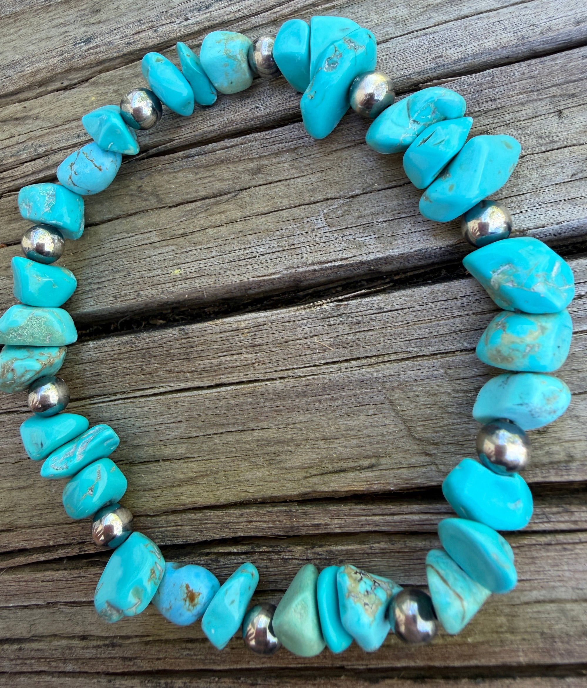 Whitewater & 5mm Sterling Desert Pearl 6.5" Stretch Bracelet