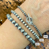 Hand Strung Sterling Pearl Stretch  Bracelets - Native Hand Finished & Strung