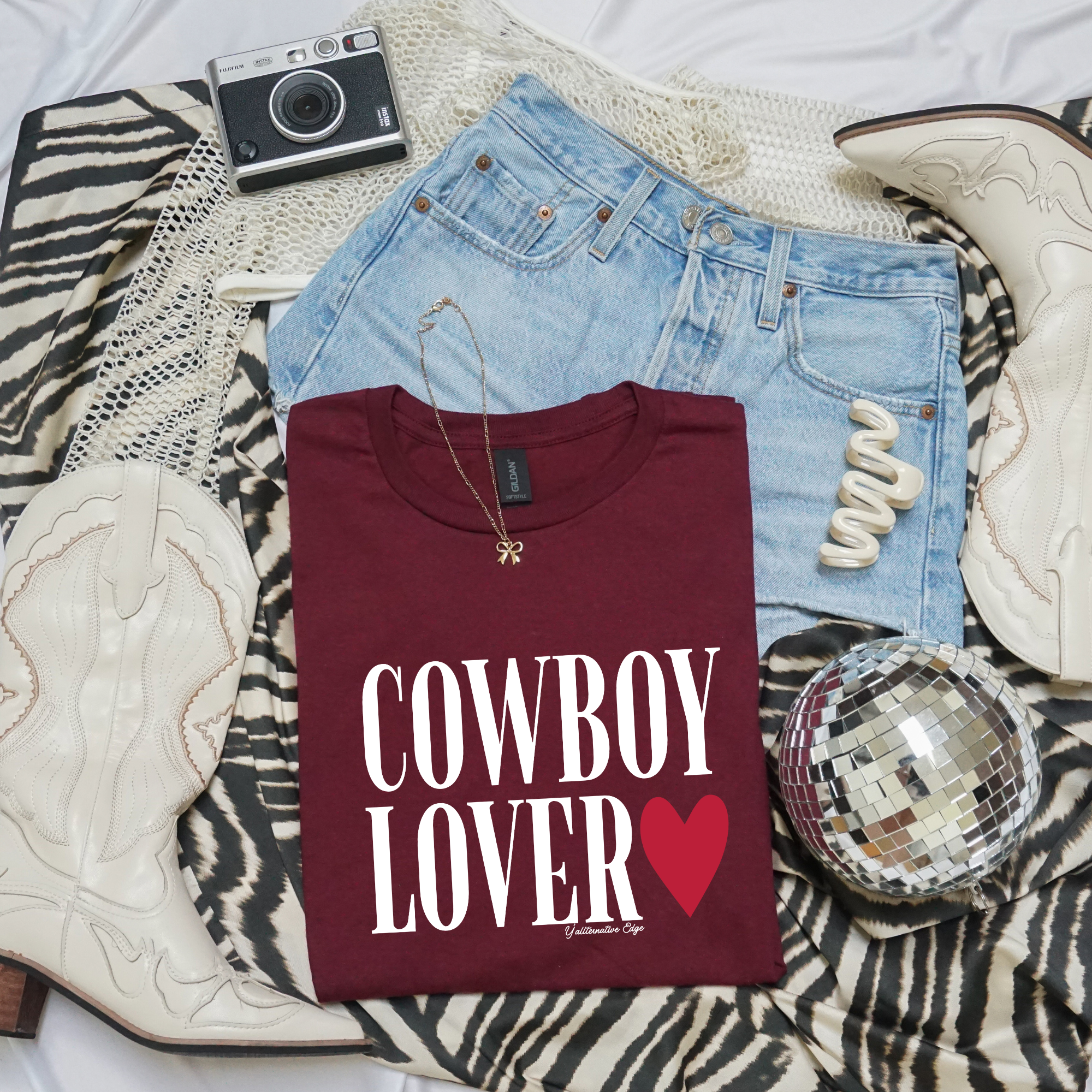 Cowboy Lover - Tee or Crew (Black or Maroon)