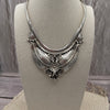 JW Toadlina 100g Immaculate Vintage Solid Sterling Silver Bib Necklace