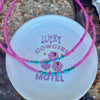 Fuchsia Jade & Sonoran Turquoise Navajo Finished Pearl Choker- 18”