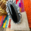Massive Black Onyx Statement Ring  by Jeff James (Navajo)