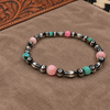 6.25" Mine 8 & Pink Conch Stretch Bracelet