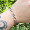 Handmade Oxidized Sterling Twist Chain Bracelet