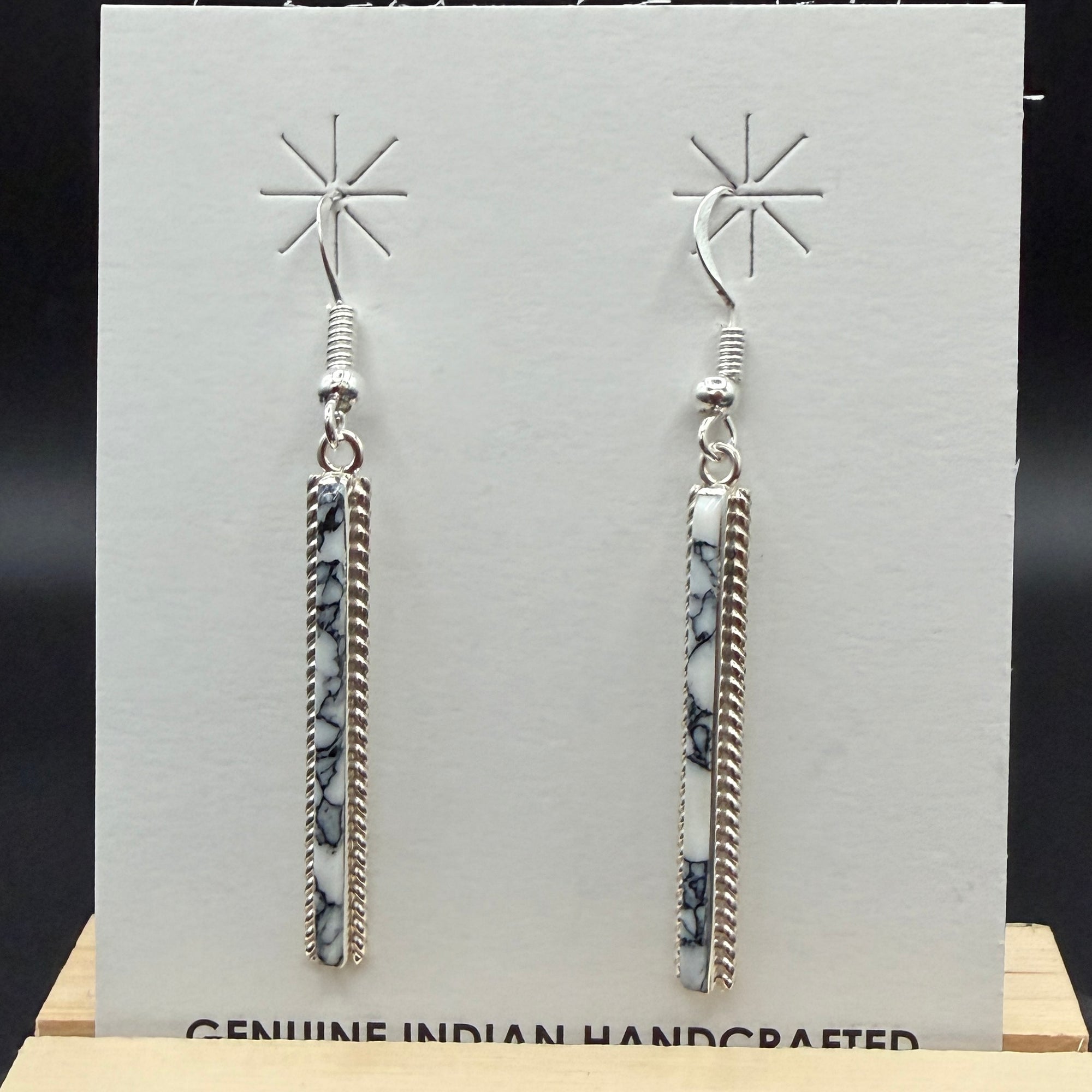 White Buffalo 2” Dangle Earrings