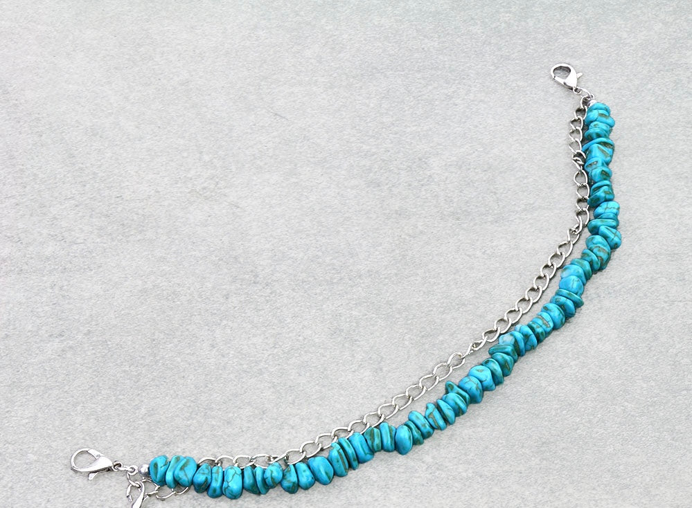 Turquoise Chippy Hat Chain