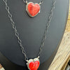 Red Spiny Heart Necklaces- A. Martinez