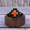 Vintage Navajo Spiny Oyster, Coral, Onyx, Malachite & Turquoise Ring-6