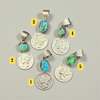 Native-Made Turquoise & Mercury Dime Pendant