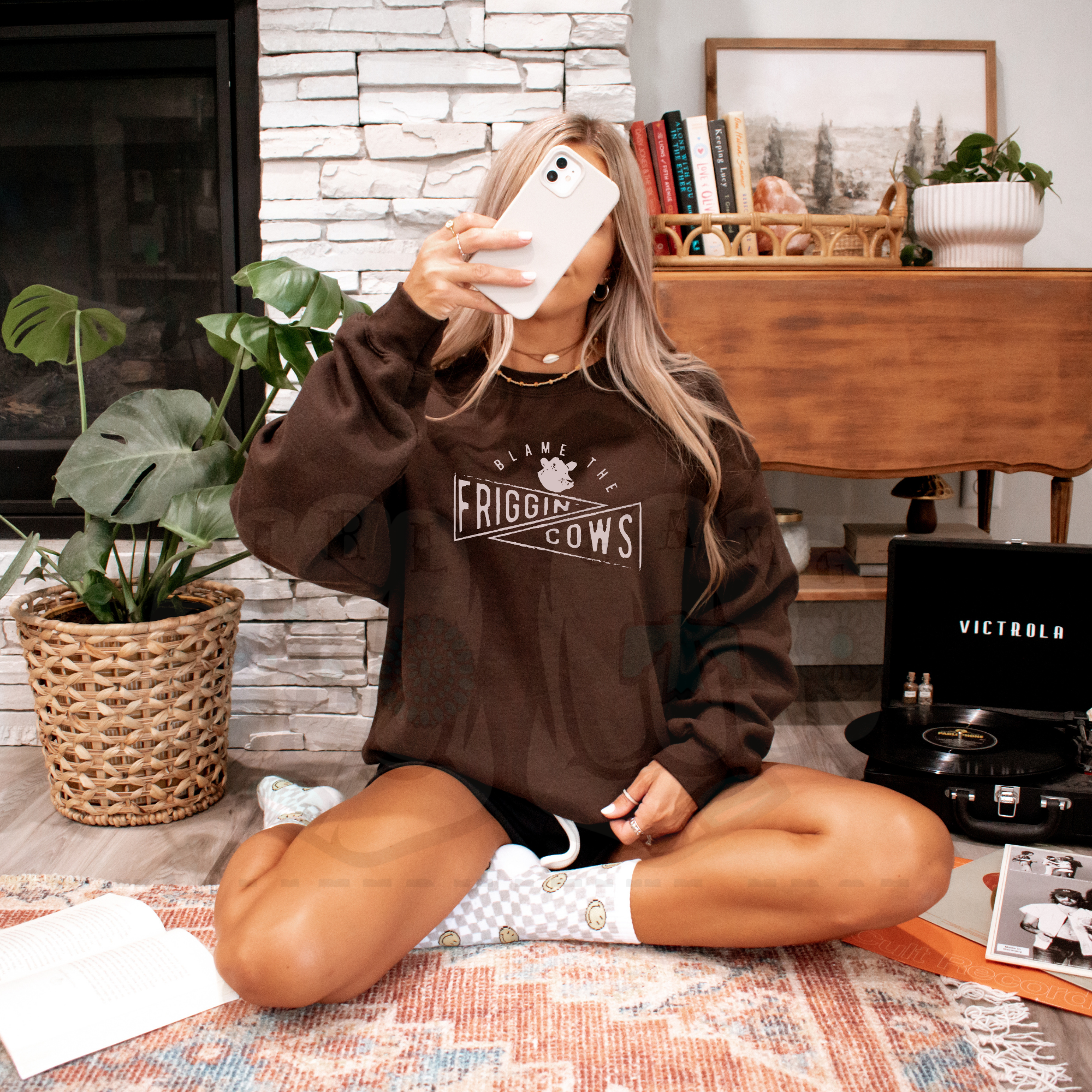 Blame the Cows-Hoodie or Crewneck- Choice of color!