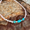 Pink Conch & Sonoran Turquoise Choker-16”