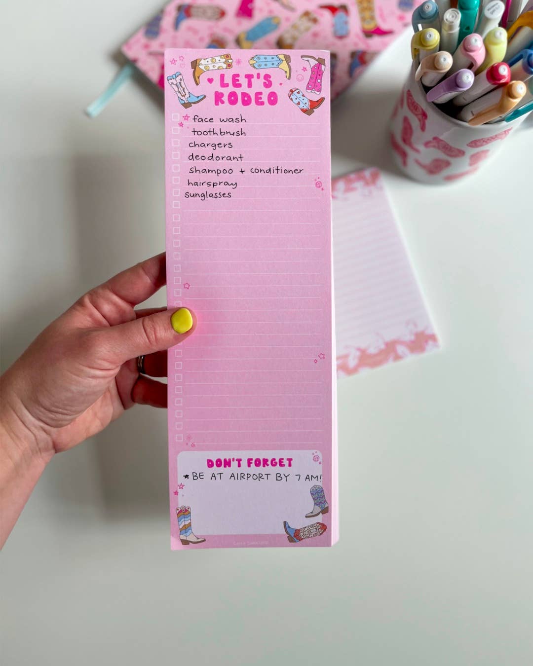 Let's Rodeo Western Cowgirl Boots Notepad-Callie Danielle